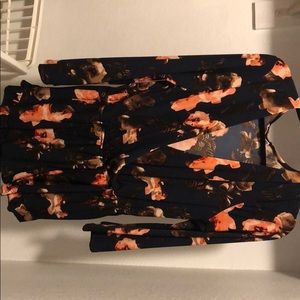 Long sleeve floral romper